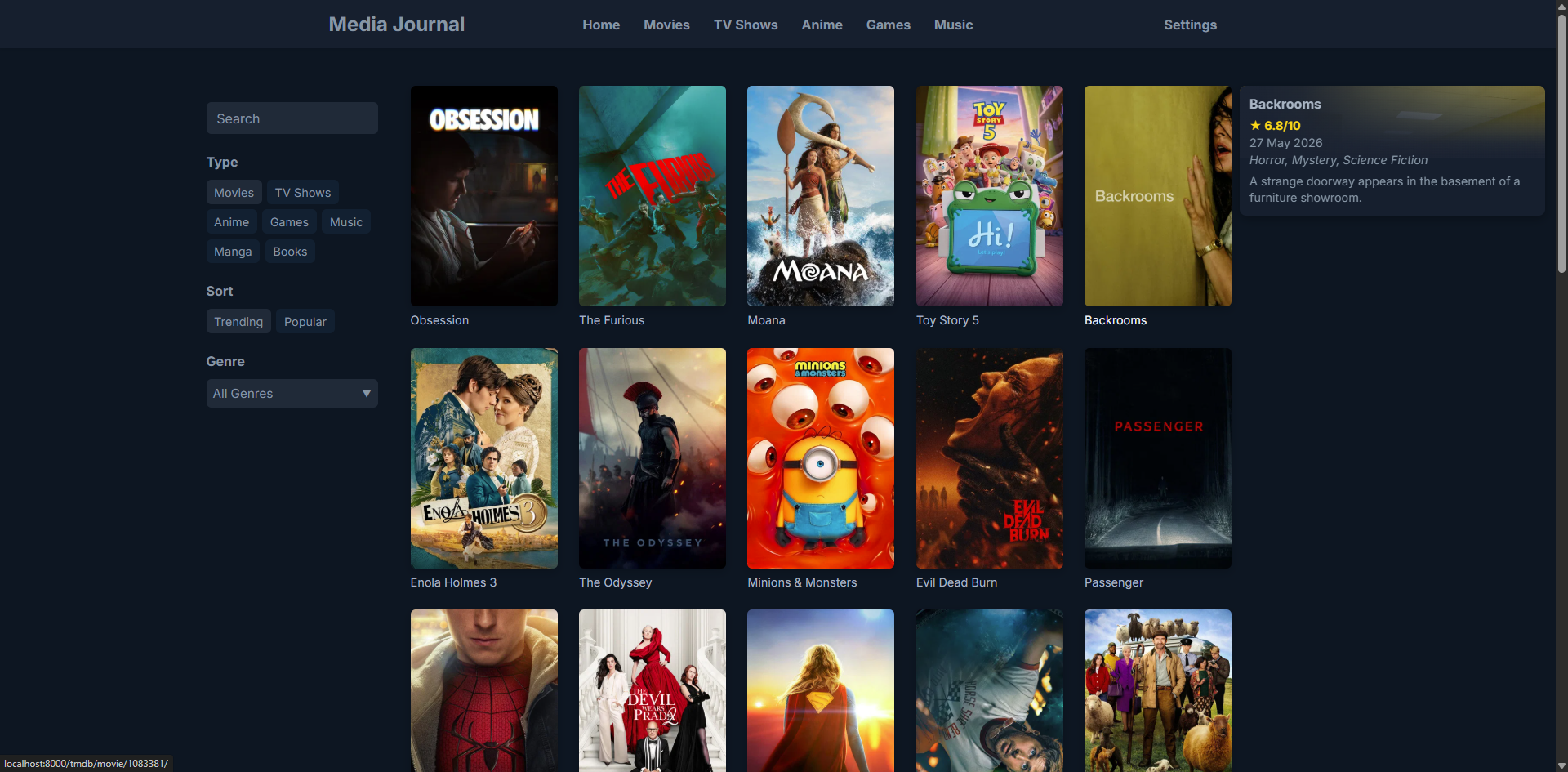 Discover Screen